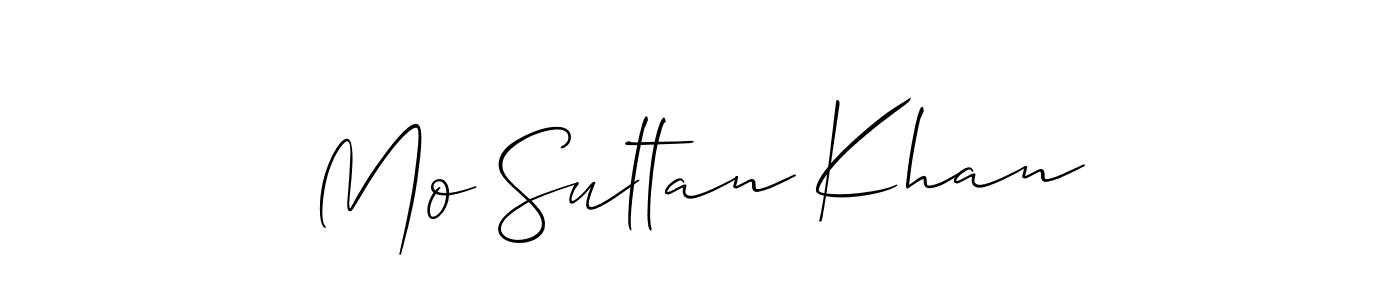 Allison_Script is a professional signature style that is perfect for those who want to add a touch of class to their signature. It is also a great choice for those who want to make their signature more unique. Get Mo Sultan Khan name to fancy signature for free. Mo Sultan Khan signature style 2 images and pictures png