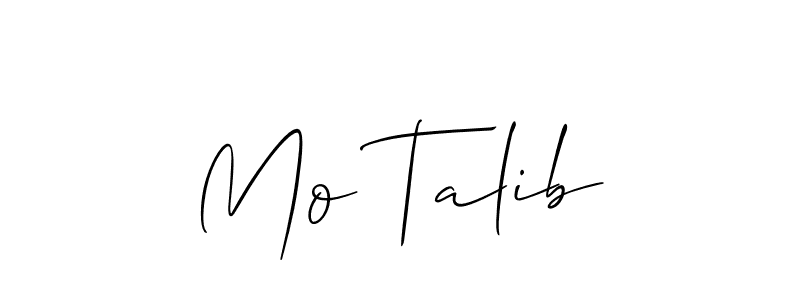 You should practise on your own different ways (Allison_Script) to write your name (Mo Talib) in signature. don't let someone else do it for you. Mo Talib signature style 2 images and pictures png