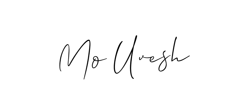 Use a signature maker to create a handwritten signature online. With this signature software, you can design (Allison_Script) your own signature for name Mo Uvesh. Mo Uvesh signature style 2 images and pictures png
