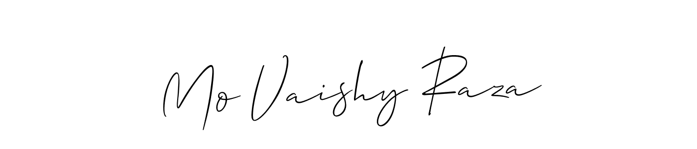 You should practise on your own different ways (Allison_Script) to write your name (Mo Vaishy Raza) in signature. don't let someone else do it for you. Mo Vaishy Raza signature style 2 images and pictures png