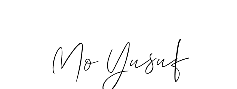 Use a signature maker to create a handwritten signature online. With this signature software, you can design (Allison_Script) your own signature for name Mo Yusuf. Mo Yusuf signature style 2 images and pictures png