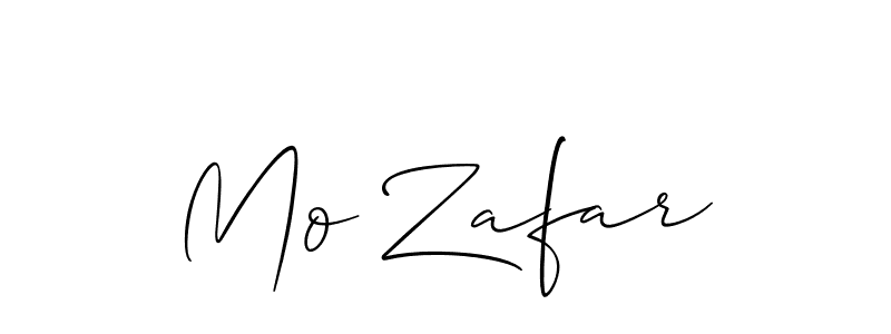 The best way (Allison_Script) to make a short signature is to pick only two or three words in your name. The name Mo Zafar include a total of six letters. For converting this name. Mo Zafar signature style 2 images and pictures png