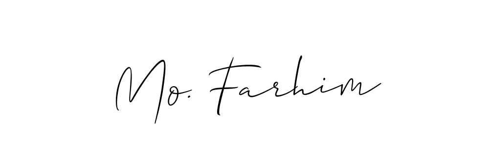 Check out images of Autograph of Mo. Farhim name. Actor Mo. Farhim Signature Style. Allison_Script is a professional sign style online. Mo. Farhim signature style 2 images and pictures png