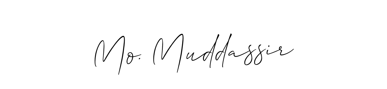 You should practise on your own different ways (Allison_Script) to write your name (Mo. Muddassir) in signature. don't let someone else do it for you. Mo. Muddassir signature style 2 images and pictures png