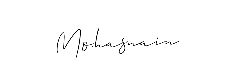 The best way (Allison_Script) to make a short signature is to pick only two or three words in your name. The name Mo.hasnain include a total of six letters. For converting this name. Mo.hasnain signature style 2 images and pictures png