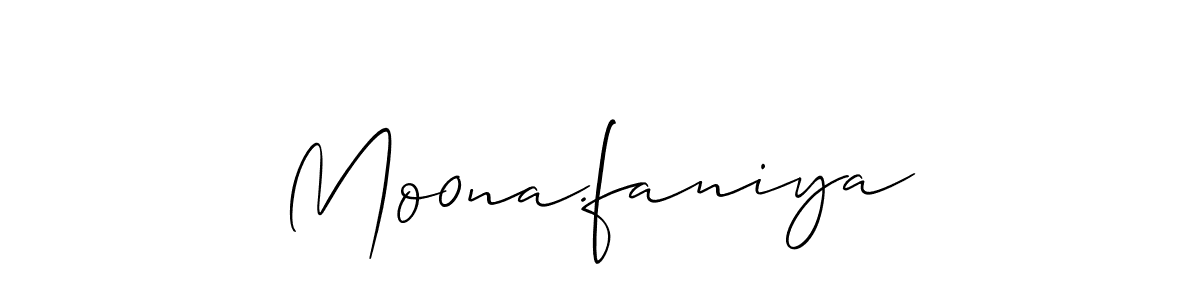 Use a signature maker to create a handwritten signature online. With this signature software, you can design (Allison_Script) your own signature for name Mo0na.faniya. Mo0na.faniya signature style 2 images and pictures png