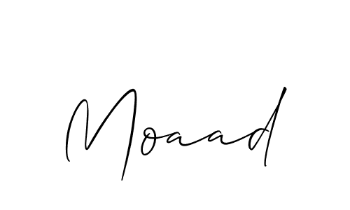 How to make Moaad name signature. Use Allison_Script style for creating short signs online. This is the latest handwritten sign. Moaad signature style 2 images and pictures png