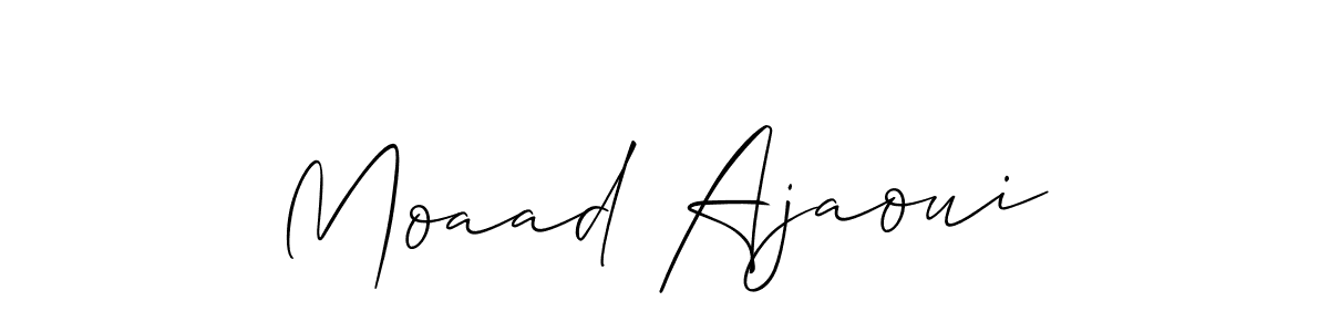 Moaad Ajaoui stylish signature style. Best Handwritten Sign (Allison_Script) for my name. Handwritten Signature Collection Ideas for my name Moaad Ajaoui. Moaad Ajaoui signature style 2 images and pictures png