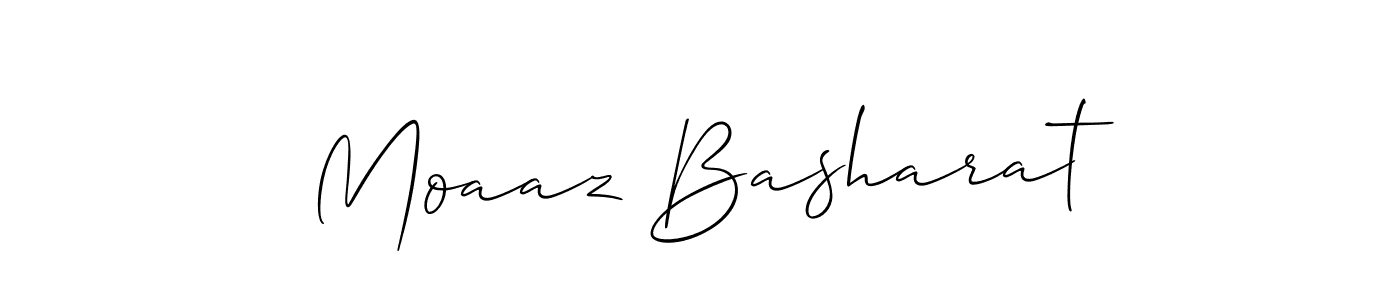 Allison_Script is a professional signature style that is perfect for those who want to add a touch of class to their signature. It is also a great choice for those who want to make their signature more unique. Get Moaaz Basharat name to fancy signature for free. Moaaz Basharat signature style 2 images and pictures png