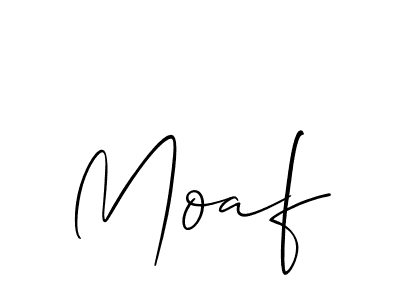 The best way (Allison_Script) to make a short signature is to pick only two or three words in your name. The name Moaf include a total of six letters. For converting this name. Moaf signature style 2 images and pictures png