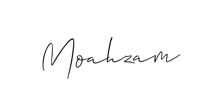 How to make Moahzam name signature. Use Allison_Script style for creating short signs online. This is the latest handwritten sign. Moahzam signature style 2 images and pictures png
