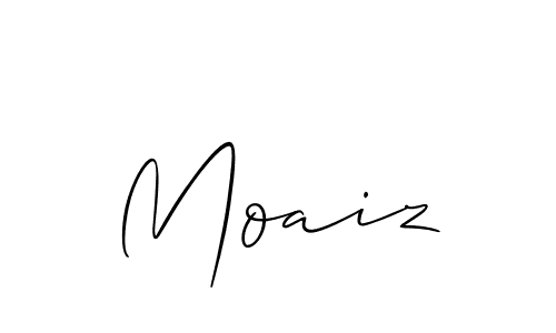 Design your own signature with our free online signature maker. With this signature software, you can create a handwritten (Allison_Script) signature for name Moaiz. Moaiz signature style 2 images and pictures png