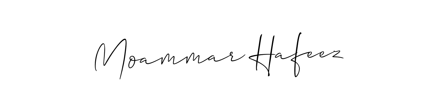 Design your own signature with our free online signature maker. With this signature software, you can create a handwritten (Allison_Script) signature for name Moammar Hafeez. Moammar Hafeez signature style 2 images and pictures png