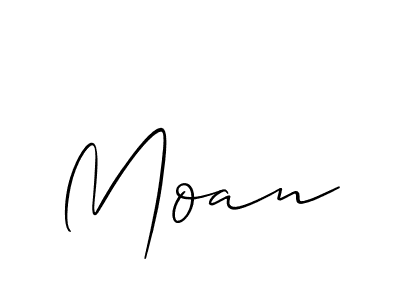 How to make Moan signature? Allison_Script is a professional autograph style. Create handwritten signature for Moan name. Moan signature style 2 images and pictures png