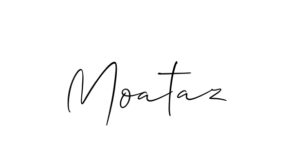 How to make Moataz signature? Allison_Script is a professional autograph style. Create handwritten signature for Moataz name. Moataz signature style 2 images and pictures png