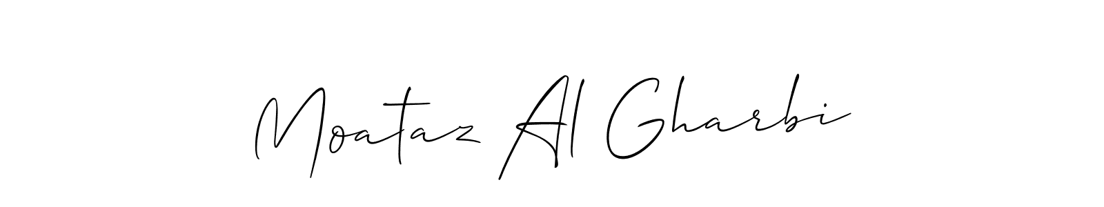 Make a short Moataz Al Gharbi signature style. Manage your documents anywhere anytime using Allison_Script. Create and add eSignatures, submit forms, share and send files easily. Moataz Al Gharbi signature style 2 images and pictures png