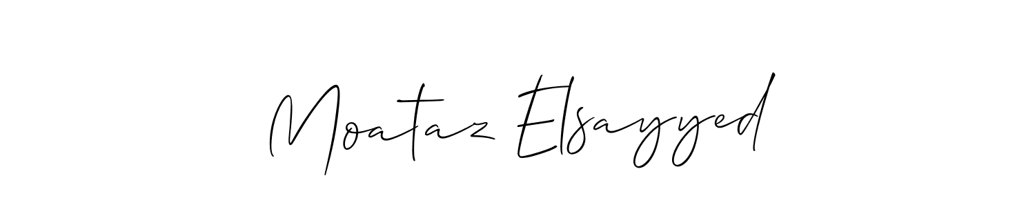 It looks lik you need a new signature style for name Moataz Elsayyed. Design unique handwritten (Allison_Script) signature with our free signature maker in just a few clicks. Moataz Elsayyed signature style 2 images and pictures png