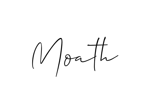 Also we have Moath name is the best signature style. Create professional handwritten signature collection using Allison_Script autograph style. Moath signature style 2 images and pictures png