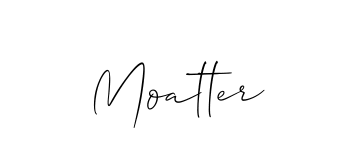 The best way (Allison_Script) to make a short signature is to pick only two or three words in your name. The name Moatter include a total of six letters. For converting this name. Moatter signature style 2 images and pictures png
