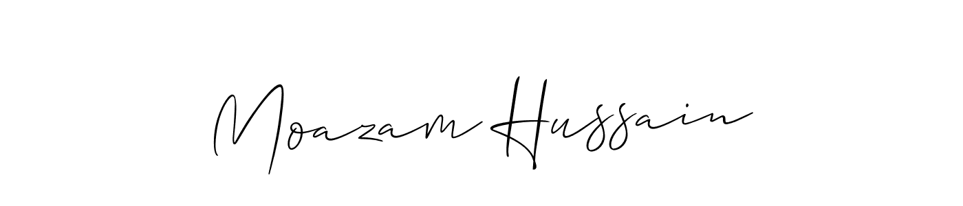 Also we have Moazam Hussain name is the best signature style. Create professional handwritten signature collection using Allison_Script autograph style. Moazam Hussain signature style 2 images and pictures png