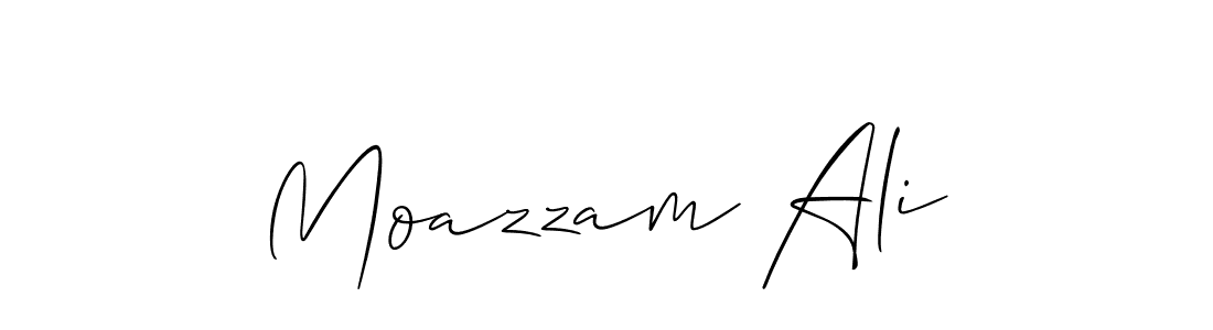 Allison_Script is a professional signature style that is perfect for those who want to add a touch of class to their signature. It is also a great choice for those who want to make their signature more unique. Get Moazzam Ali name to fancy signature for free. Moazzam Ali signature style 2 images and pictures png