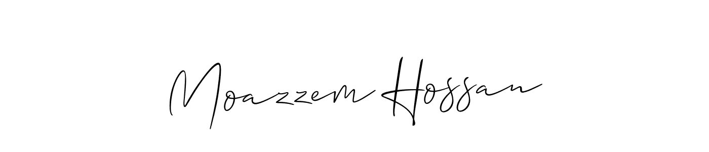 The best way (Allison_Script) to make a short signature is to pick only two or three words in your name. The name Moazzem Hossan include a total of six letters. For converting this name. Moazzem Hossan signature style 2 images and pictures png