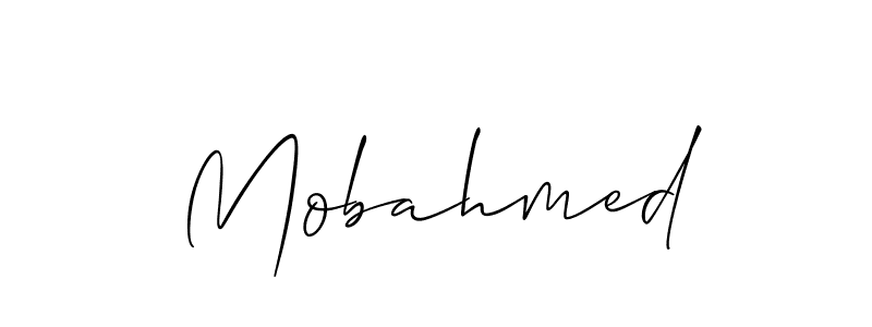 Mobahmed stylish signature style. Best Handwritten Sign (Allison_Script) for my name. Handwritten Signature Collection Ideas for my name Mobahmed. Mobahmed signature style 2 images and pictures png