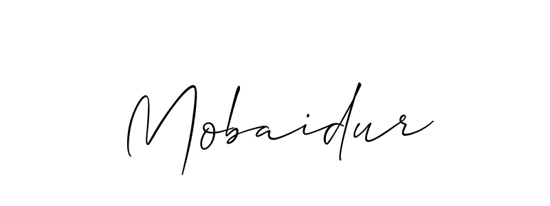 Make a beautiful signature design for name Mobaidur. With this signature (Allison_Script) style, you can create a handwritten signature for free. Mobaidur signature style 2 images and pictures png