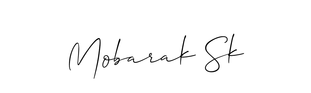You should practise on your own different ways (Allison_Script) to write your name (Mobarak Sk) in signature. don't let someone else do it for you. Mobarak Sk signature style 2 images and pictures png