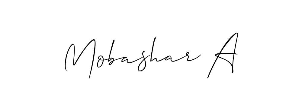 Make a short Mobashar A signature style. Manage your documents anywhere anytime using Allison_Script. Create and add eSignatures, submit forms, share and send files easily. Mobashar A signature style 2 images and pictures png