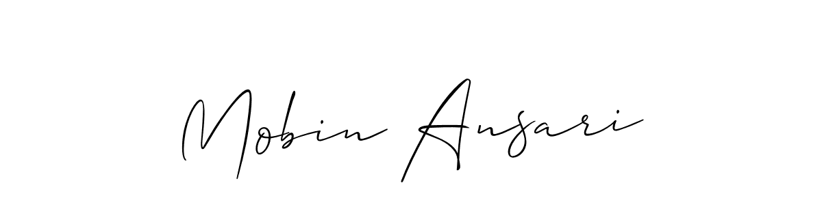 Use a signature maker to create a handwritten signature online. With this signature software, you can design (Allison_Script) your own signature for name Mobin Ansari. Mobin Ansari signature style 2 images and pictures png