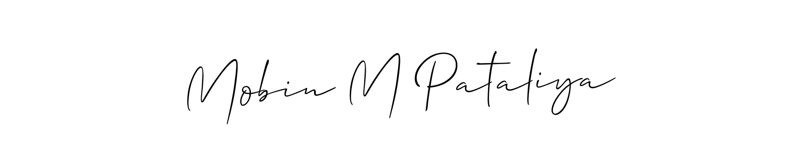 See photos of Mobin M Pataliya official signature by Spectra . Check more albums & portfolios. Read reviews & check more about Allison_Script font. Mobin M Pataliya signature style 2 images and pictures png
