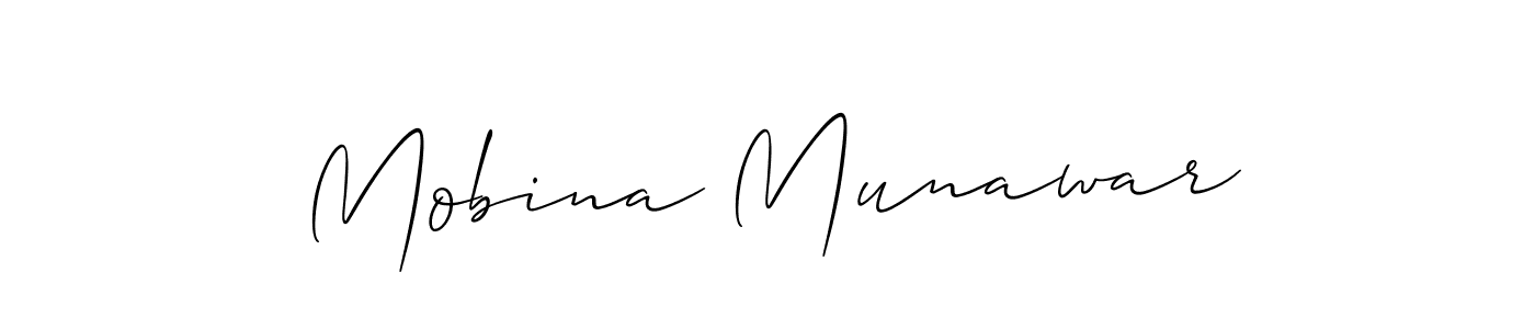 You should practise on your own different ways (Allison_Script) to write your name (Mobina Munawar) in signature. don't let someone else do it for you. Mobina Munawar signature style 2 images and pictures png