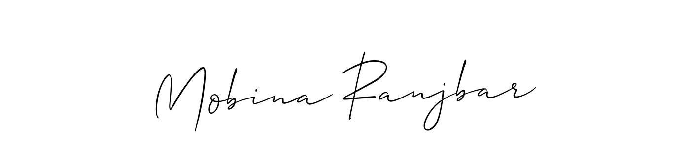 How to make Mobina Ranjbar signature? Allison_Script is a professional autograph style. Create handwritten signature for Mobina Ranjbar name. Mobina Ranjbar signature style 2 images and pictures png