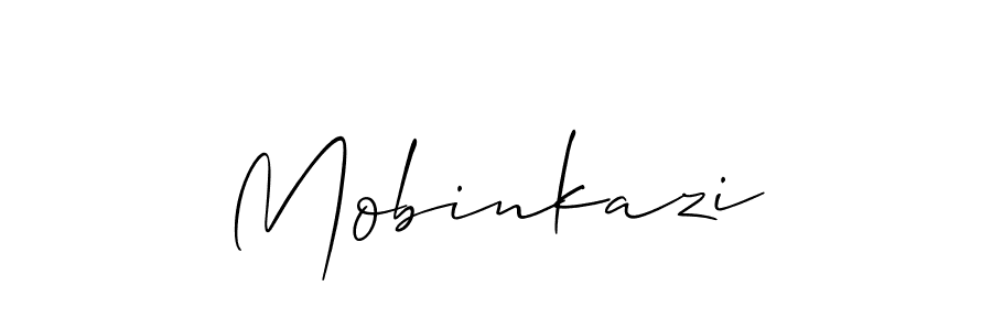 The best way (Allison_Script) to make a short signature is to pick only two or three words in your name. The name Mobinkazi include a total of six letters. For converting this name. Mobinkazi signature style 2 images and pictures png