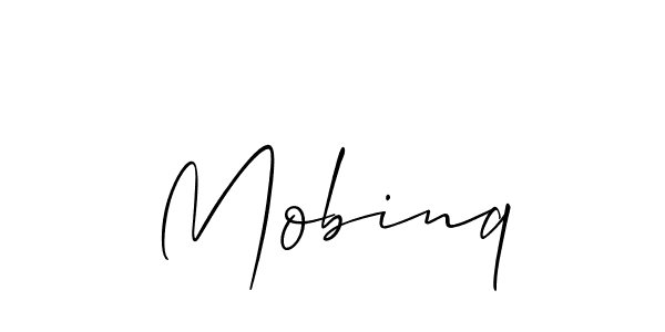 Mobinq stylish signature style. Best Handwritten Sign (Allison_Script) for my name. Handwritten Signature Collection Ideas for my name Mobinq. Mobinq signature style 2 images and pictures png