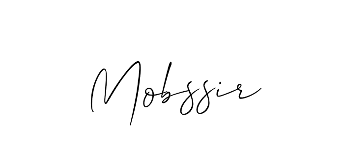 Use a signature maker to create a handwritten signature online. With this signature software, you can design (Allison_Script) your own signature for name Mobssir. Mobssir signature style 2 images and pictures png