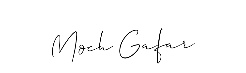 It looks lik you need a new signature style for name Moch Gafar. Design unique handwritten (Allison_Script) signature with our free signature maker in just a few clicks. Moch Gafar signature style 2 images and pictures png