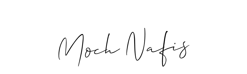 if you are searching for the best signature style for your name Moch Nafis. so please give up your signature search. here we have designed multiple signature styles  using Allison_Script. Moch Nafis signature style 2 images and pictures png