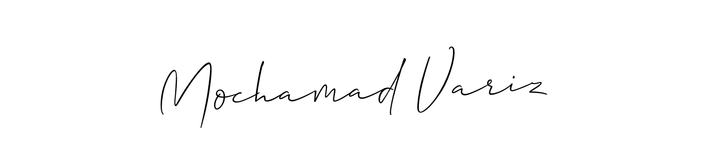 How to Draw Mochamad Variz signature style? Allison_Script is a latest design signature styles for name Mochamad Variz. Mochamad Variz signature style 2 images and pictures png