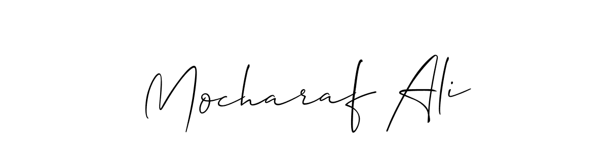 Design your own signature with our free online signature maker. With this signature software, you can create a handwritten (Allison_Script) signature for name Mocharaf Ali. Mocharaf Ali signature style 2 images and pictures png