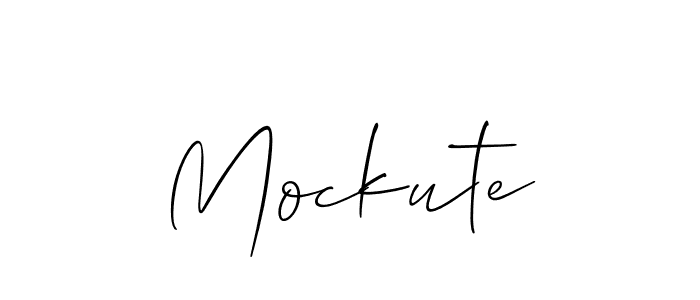 The best way (Allison_Script) to make a short signature is to pick only two or three words in your name. The name Mockute include a total of six letters. For converting this name. Mockute signature style 2 images and pictures png