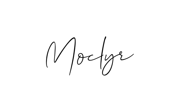Once you've used our free online signature maker to create your best signature Allison_Script style, it's time to enjoy all of the benefits that Moclyr name signing documents. Moclyr signature style 2 images and pictures png