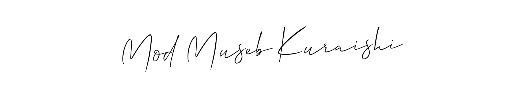How to make Mod Museb Kuraishi signature? Allison_Script is a professional autograph style. Create handwritten signature for Mod Museb Kuraishi name. Mod Museb Kuraishi signature style 2 images and pictures png