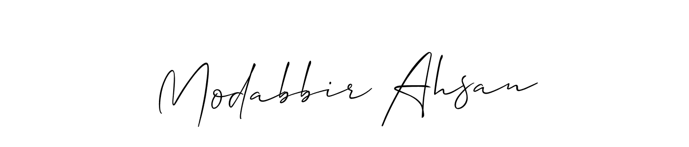 Make a short Modabbir Ahsan signature style. Manage your documents anywhere anytime using Allison_Script. Create and add eSignatures, submit forms, share and send files easily. Modabbir Ahsan signature style 2 images and pictures png