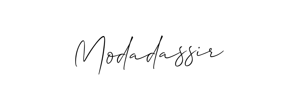 The best way (Allison_Script) to make a short signature is to pick only two or three words in your name. The name Modadassir include a total of six letters. For converting this name. Modadassir signature style 2 images and pictures png