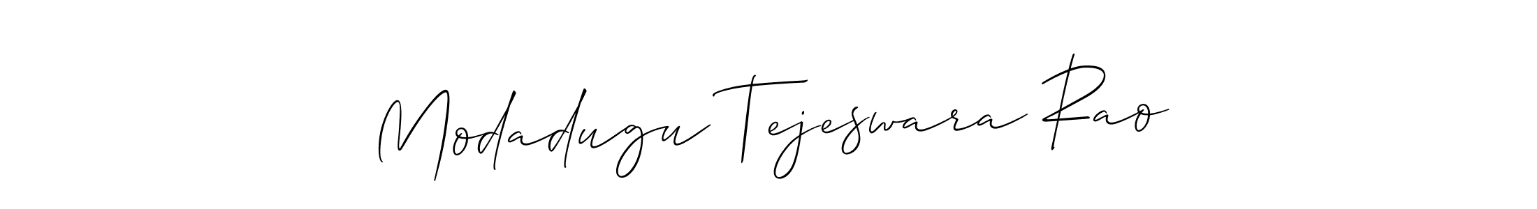 Make a beautiful signature design for name Modadugu Tejeswara Rao. With this signature (Allison_Script) style, you can create a handwritten signature for free. Modadugu Tejeswara Rao signature style 2 images and pictures png