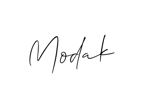 The best way (Allison_Script) to make a short signature is to pick only two or three words in your name. The name Modak include a total of six letters. For converting this name. Modak signature style 2 images and pictures png