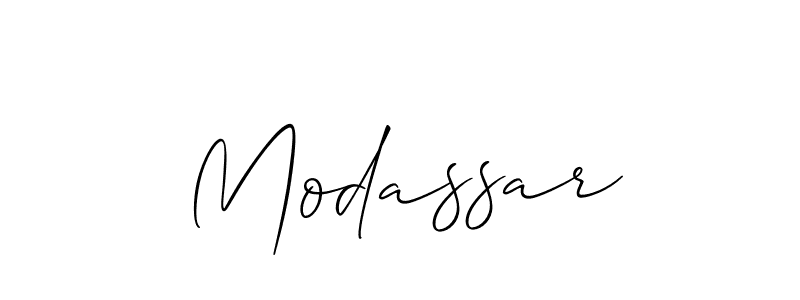 Make a beautiful signature design for name Modassar. With this signature (Allison_Script) style, you can create a handwritten signature for free. Modassar signature style 2 images and pictures png