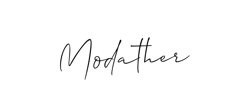 You should practise on your own different ways (Allison_Script) to write your name (Modather) in signature. don't let someone else do it for you. Modather signature style 2 images and pictures png